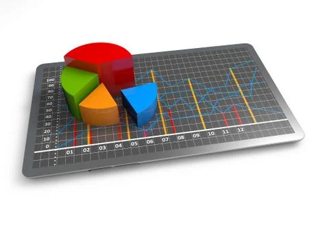Business graph growth Illustrazione stock