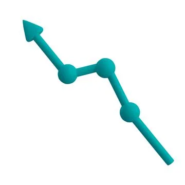 Business graph. Growth progress arrow isolated on white background. Vector il Stock-Illustration