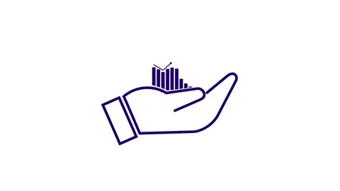 Business graph on hands icon animation Stock Footage 260115130