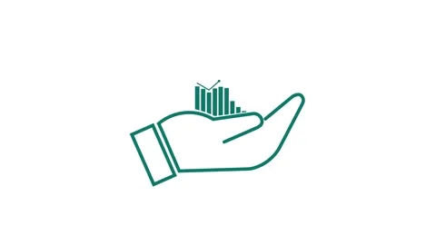 Business graph on hands icon animation Stock Footage 260115131