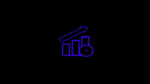 Business graph icon animation on background Stock Footage 262849230