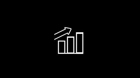 Business graph icon animation on background Stock Footage 262849231