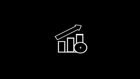 Business graph icon animation on background Stock Footage 262849232