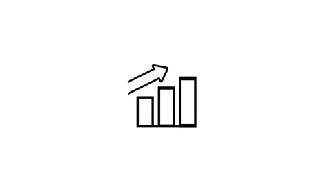 Business graph icon animation on background Stock Footage 262849236