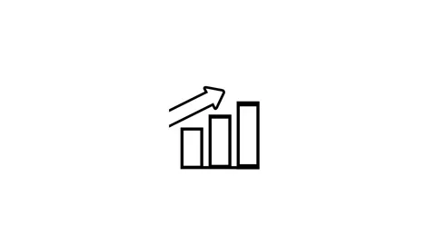 Business graph icon animation on background Stock Footage 262849238