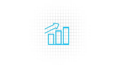 Business graph icon animation on background Stock Footage 262849242