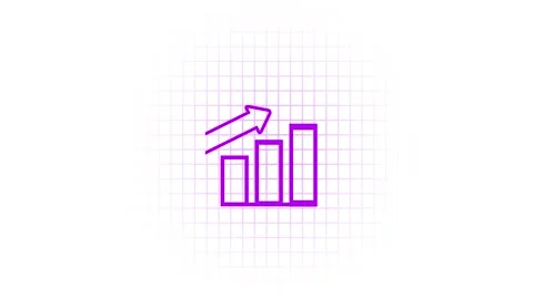 Business graph icon animation on background Stock Footage 262849243