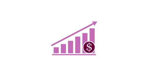 Business graph icon animation with dollar sign .growth concept Stock Footage 259280542