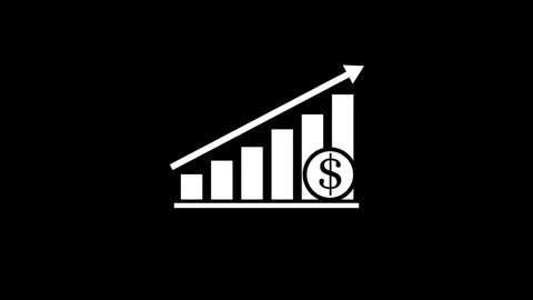 Business graph icon animation with dollar sign .growth concept 스톡 동영상 259280553