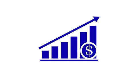 Business graph icon animation with dollar sign .growth concept 스톡 동영상 259280631