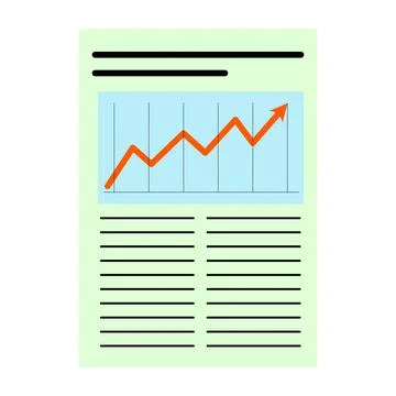 Business graph icon. Flat illustration of business graph icon for web design. Stock Illustration