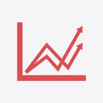 Business graph icon Illustrazione stock