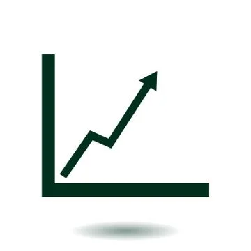 Business graph icon. Illustrazione stock