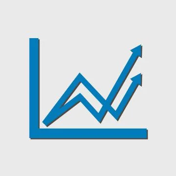 Business graph icon. Illustrazione stock