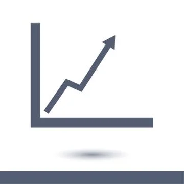 Business graph icon. Illustrazione stock