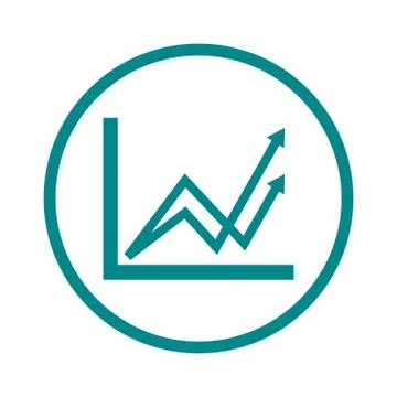 Business graph icon. Stock Illustration