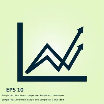 Business graph icon. Stock Illustration