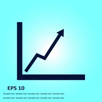 Business graph icon. Illustrazione stock