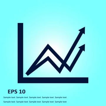 Business graph icon. Illustrazione stock