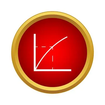 Business graph icon in simple style Illustration