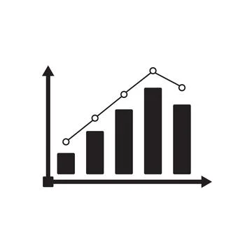 Business graph icon vector Stock Illustration