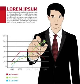 Business graph Illustrazione stock