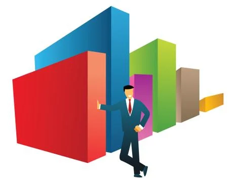 Business graph Illustrazione stock