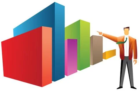 Business graph Stock Illustration