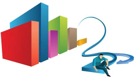 Business graph Stock Illustration