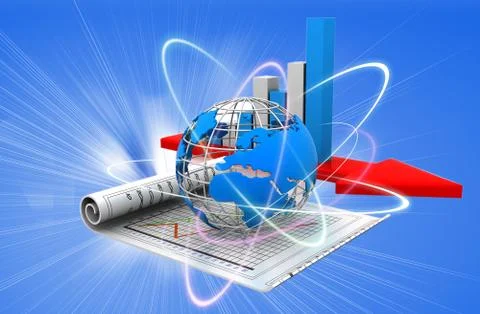 Business graph Stock Illustration