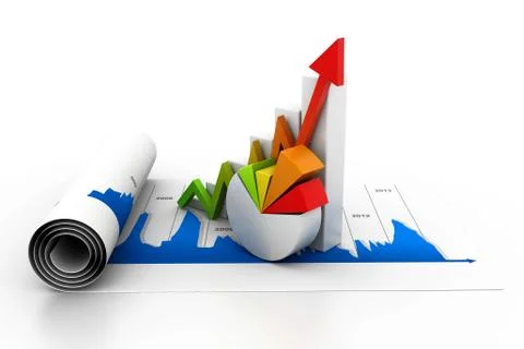 Business graph Stock Illustration