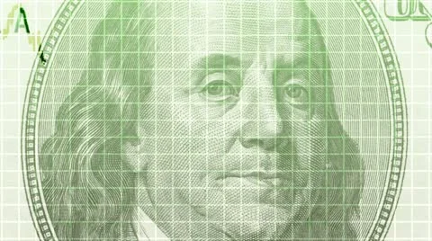 Business graph line on grid and currency note  Stock Footage 12341026