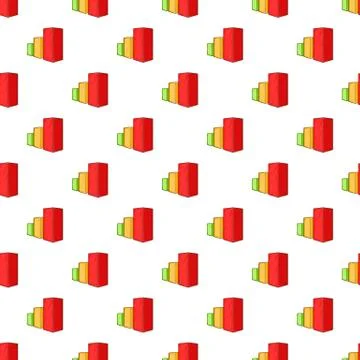 Business graph pattern, cartoon style Stock Illustration
