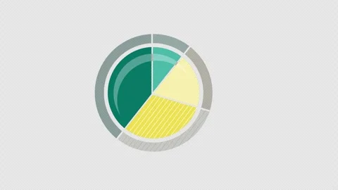 Business graph Pie chart icon Loop concept animation with Alpha Channel Stock Footage 278663144