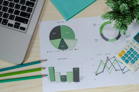 Business graph research Stock Photos