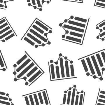 Business graph seamless pattern background. Business flat vector illustration Stock Illustration