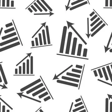 Business graph seamless pattern background. Business flat vector illustration Stock Illustration