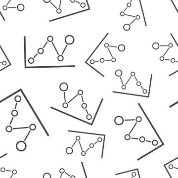 Business graph seamless pattern background. Business flat vector illustration Illustrazione stock