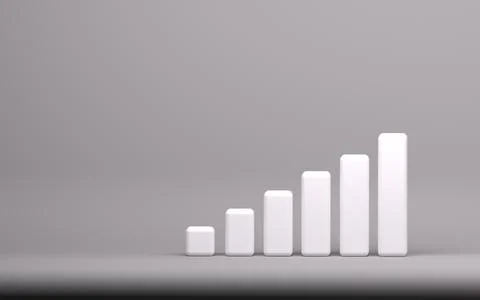 Business Graph under creative solution concept in 3D render on dark backgroun Illustrazione stock