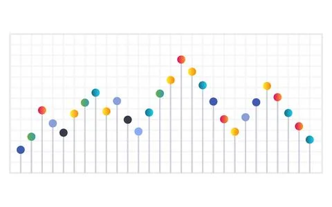 Business graph. Vector flat design infographic element. Bar chart or diagram for Stockillustratie