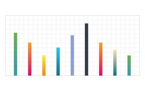 Business graph. Vector flat design infographic element. Bar chart or diagram for Stock Illustration