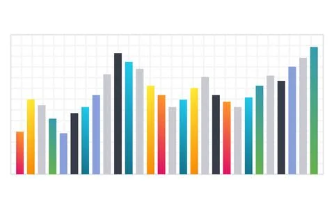 Business graph. Vector flat design infographic element. Bar chart or diagram for Stock Illustration