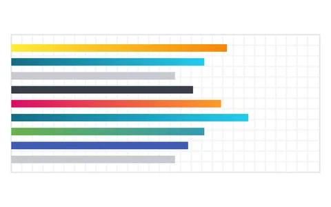 Business graph. Vector flat design infographic element. Bar chart or diagram for Stock Illustration