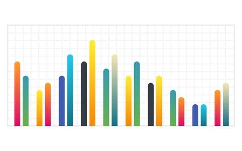 Business graph. Vector flat design infographic element. Bar chart or diagram for Stock Illustration