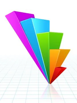 Business graph vector growth progress Stock Illustration