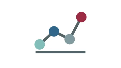 Business Graph on white background, animated icon. Stock Footage 237420293