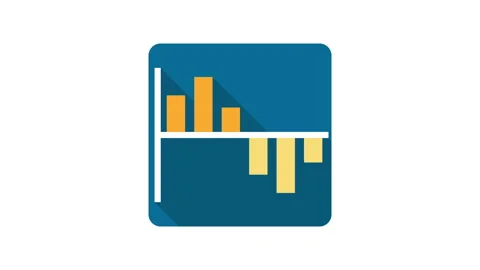 Business Graph on white background, animated icon. Stock Footage 237742267