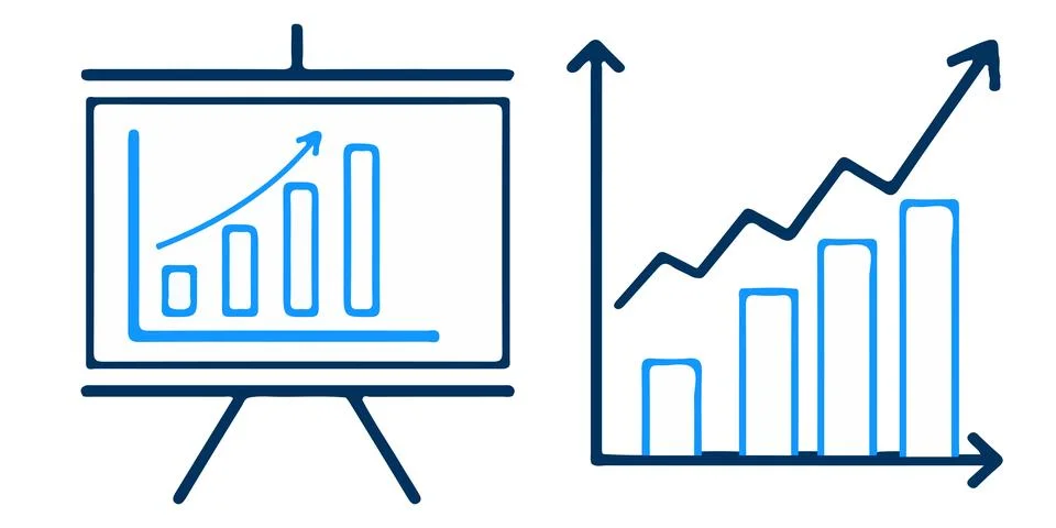 Business Graphical Analytics. Vector illustration. Stock Illustration