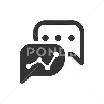 Business Graphical Discussion Icon Stock Illustration