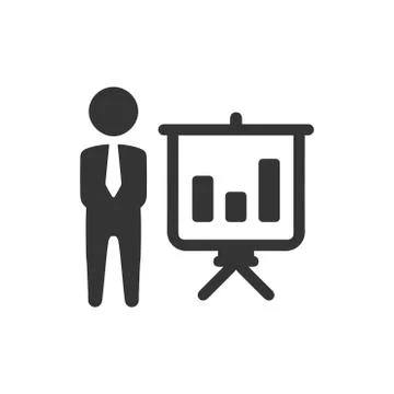 Business Graphical Presentation Icon Stock Illustration